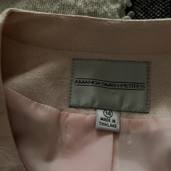 Amanda Smith Suit Skirt Pink Mother Of Bride Easter Church Spring 14 Petite - Picture 4 of 4